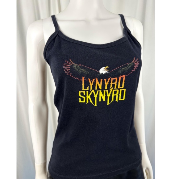 Vintage 1990’s 2000’s Lynyrd Skynyrd Black + Yellow + Orange Flying Eagle - M - Picture 2 of 9